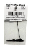 HO Scale Tichy Train Group 8334 Blackened Brass Chain 40 Links Per Inch 18" Long