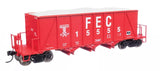 HO Scale Walthers Proto 920-106037 Florida East Coast FEC 15555 40' Ortner 100-Ton Aggregate Hopper