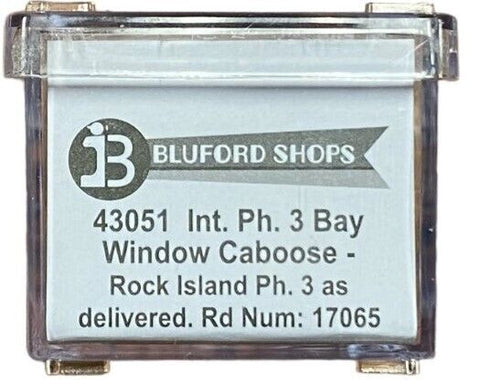 N Scale Bluford Shops 43051 Rock Island 17065 International Bay Window Caboose
