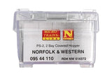 N Micro Trains 9544110 Weathered Norfolk & Western #514372 2-Bay Covered Hopper