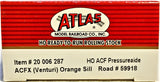 HO Atlas 20006287 Venturi ACFX 59918 Pressureaide Centerflow Covered Hopper