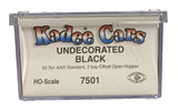 HO Scale Kadee #7501 Undecorated 50 Ton AAR Standard Open Bay Hopper w/Coal Load