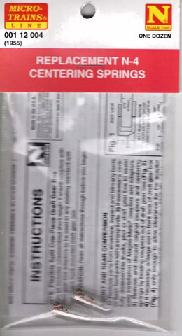 N Scale Micro Trains 00112004 Replacement N-4 Centering Springs 12 / Pkg