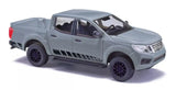 HO Scale Busch 53711 2015 Gray Nissan Navara Crew-Cab Pickup Truck