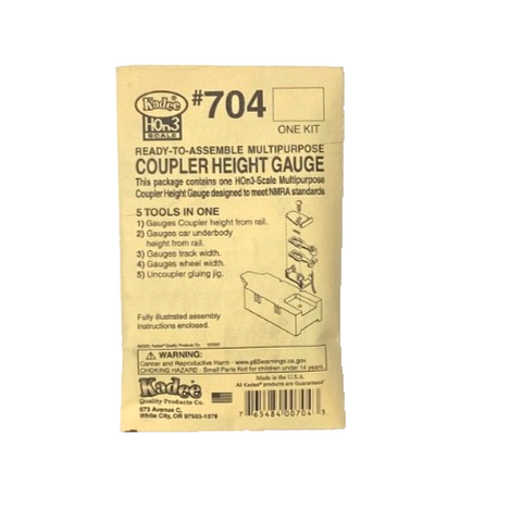 HOn3 Scale Kadee #704 Coupler Height Gauge