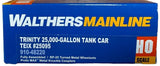 HO Scale Walthers MainLine 910-48220 TEIX 25095 Trinity 25,000-Gallon Tank Car