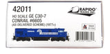 HO Scale Rapido 42011 Conrail 6605 GE C30-7 DCC Ready