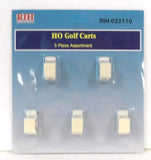 HO Scale Rock Island Hobby 32110 Golf Carts (5) pcs