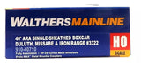 Walthers 910-40710 Duluth Missabe & Iron Range 3322 40' Single Sheathed Boxcar