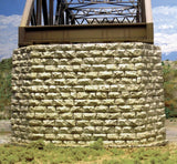 HO Scale Chooch 8432 Double-Track Cut Stone Bridge Pier for Central Valley