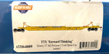 HO Scale Athearn 64009 TTX 360887 57' All Purpose 3 unit Spine Car