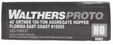 HO Scale Walthers Proto 920-106037 Florida East Coast FEC 15555 40' Ortner 100-Ton Aggregate Hopper