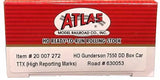 HO Atlas 20007272 TTX TBOX 630053 Gunderson 7550 60' Double Plug-Door Boxcar