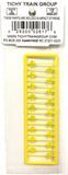 N Scale Tichy Train Group 2617 Yellow Road Path/Curve Warning Signs #2 pkg (18)