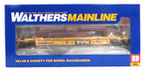 HO Scale Walthers MainLine 910-8438 Large black & white TTX logo w/yellow conspicuity stripes TTX DTTX 747375 Thrall Rebuilt 40' Well Car