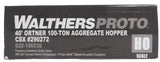 HO Scale Walthers Proto 920-106036 CSX 290272 40' Ortner 100-Ton Aggregate Hopper