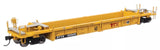 HO Scale Walthers MainLine 910-8430 TTX Trailer Train Red "Forward Thinking"  TTX logo w/yellow conspicuity stripes TTX DTTX 55525 Thrall Rebuilt 40' Well Car