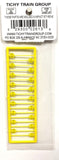 N Scale Tichy Train Group 2613 Early Yellow Stop Signs pkg (18)