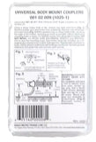 N Scale Micro Trains 102009 Black Universal Assembled Body Mount Coupler