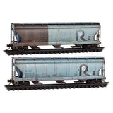 N Scale Micro Trains 98305100 First Union ex-Rock Island 3-Bay Covered Hoppers