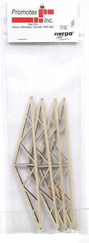 HO Scale Herpa 5508 Wood Roof Truss Truck/Flat Car Load (4) pcs
