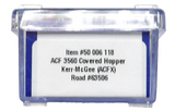 N Scale Atlas 50006118 Kerr-McGee ACFX 63506 ACF 3560 Center-Flow Covered Hopper