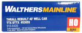 HO Scale Walthers MainLine 910-8420 Black & White TTX logo TTX DTTX 53055 Thrall Rebuilt 40' Well Car