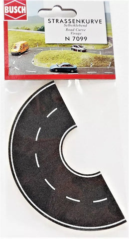 N Scale Busch Gmbh & Co Kg 7099 Flexible Self Adhesive Paved Cruve Roadway