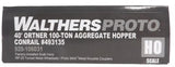HO Scale Walthers Proto 920-106031 Conrail CR 493135 40' Ortner 100-Ton Aggregate Hopper