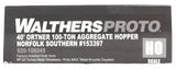 HO Scale Walthers Proto 920-106045 Nofolk Southern NS 153397 40' Ortner 100-Ton Hopper