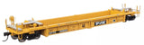 HO Scale Walthers MainLine 910-8425 Small Black & White  logo w/yellow conspicuity stripes TTX DTTX 745559 Thrall Rebuilt 40' Well Car