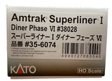 HO Scale Kato 35-6074 Amtrak 38028 Superliner I Diner Phase IV