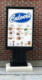 HO Scale ScaleSigns.com 1715c Culver's Drive Thru Menu Sign (2) pcs