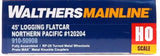 Walthers MainLine 910-50908 Northern Pacific NP 120204 45' Logging Flatcar