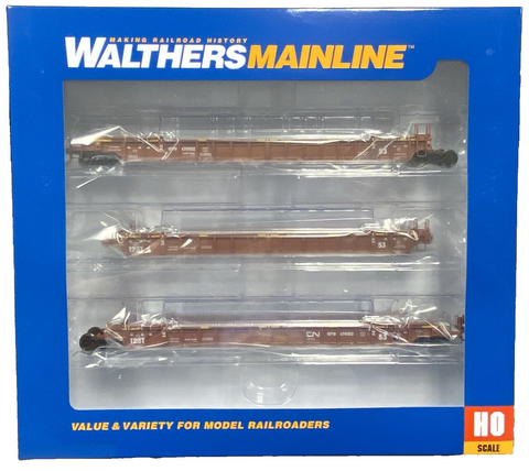 HO Walthers MainLine 910-55808 CN/GTW 676102 NSC Articulated 3-Unit 53' Well Car