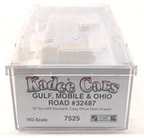 HO Scale Kadee 7525 Gulf Mobile & Ohio 32487 50 Ton 2 Bay Open Hopper w/Load