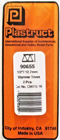 Plastruct 90655 OWTS-16 Warren Style 2 Styrene Open Web Trusses 1/2 x 12" pkg(2)