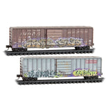 N Scale Micro Trains 983 05 091 Ferrocarril del Sureste 50' Boxcar 2-Pack