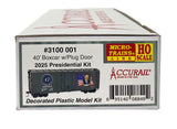 HO Micro Trains 3100001 President Trump Commemorative 40' Plug-Door Boxcar Kit