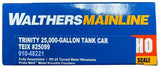 HO Scale Walthers MainLine 910-48221 TEIX 25099 Trinity 25,000-Gallon Tank Car