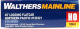 Walthers MainLine 910-50909 Northern Pacific NP 120321 45' Logging Flatcar