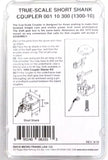 N Scale Micro Trains 110300 Unassembled True-Scale Short Shank Coupler pkg (20)