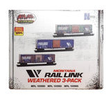 N Micro Trains 983105108 Montana Rail Link 50' Rib-Side Single-Door Boxcar Set