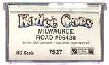 HO Scale Kadee #7527 Milwaukee Road MILW 96438 50 Ton 2 Bay Open Hopper w/Load