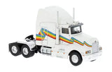 HO Brekina 85932 White w/Rainbow 1984 Kenworth T600 Sleeper-Cab Semi Tractor