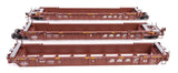 HO Walthers MainLine 910-55802 BNSF 211529 NSC Articulated 3-Unit 53' Well Car