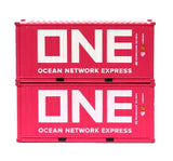 N Scale Jacksonville Terminal 205445 ONE (FBIU) Pink 20' Corrugated Container #3