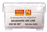 N Scale Micro Trains 2000387 Seaboard Air Line SAL 25303 40' Single-Door Boxcar