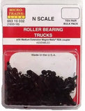 N Scale Micro Trains 310032 Roller Bearing Trucks w/Medium Coupler (10) Pair