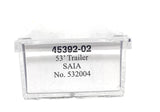 N Scale Trainworx 45392-01 Saia Hyundai 53' Dry Van Semi Trailer with Skirts